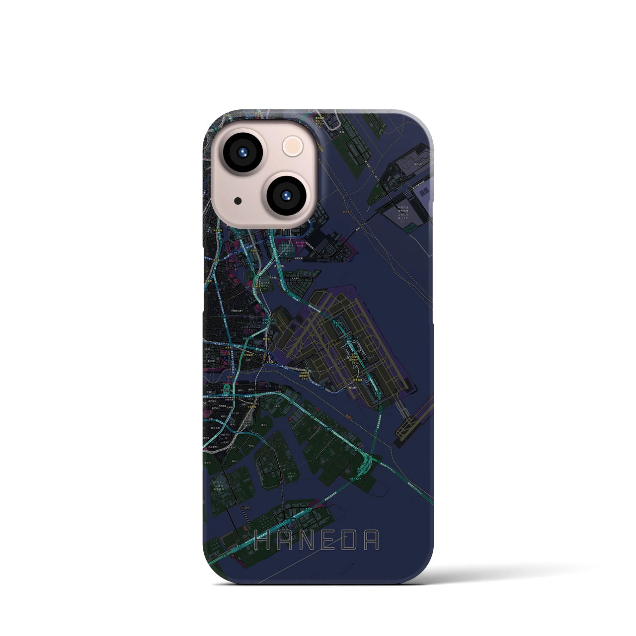 【羽田(東京都)】地図柄iPhoneケース(バックカバータイプ)