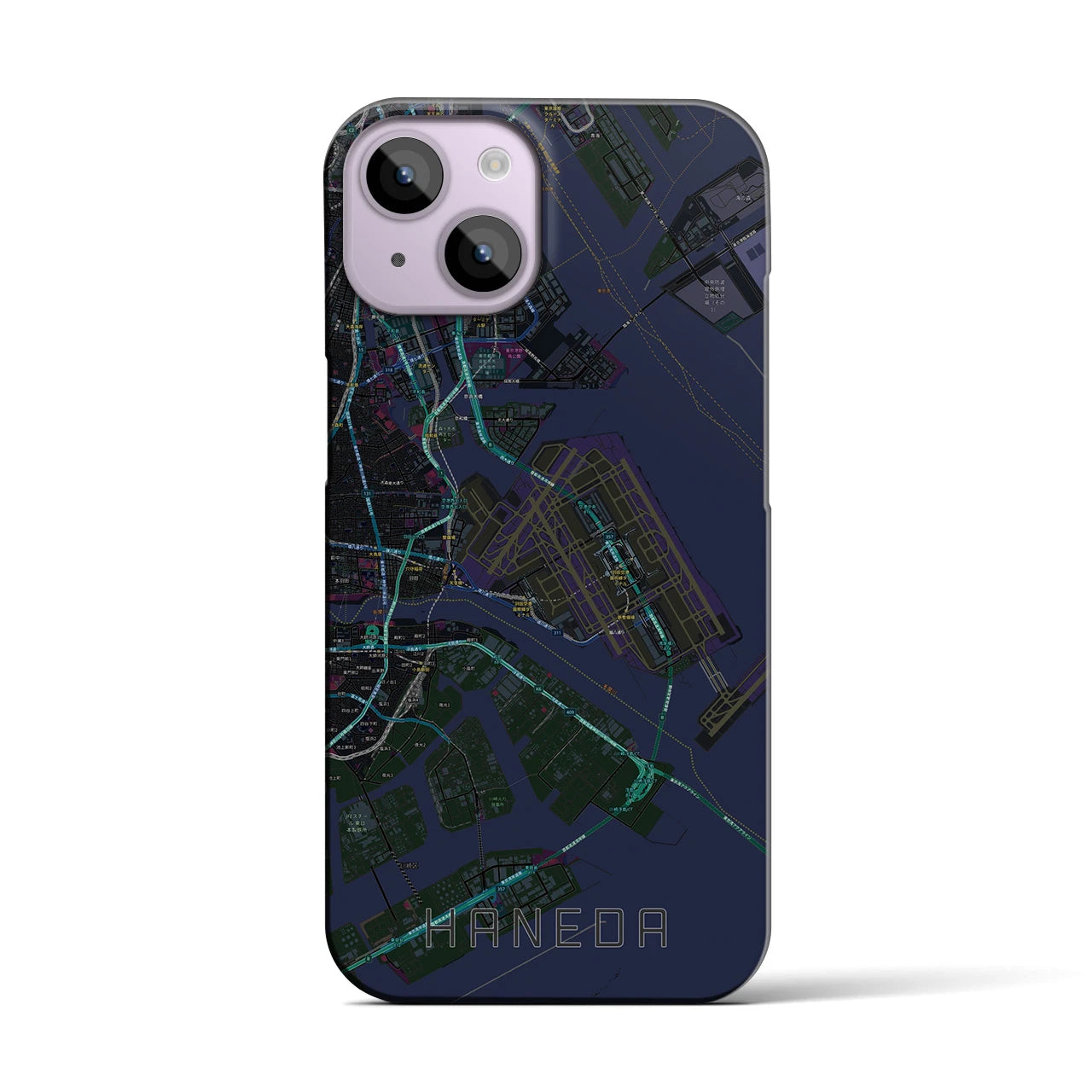 【羽田(東京都)】地図柄iPhoneケース(バックカバータイプ)