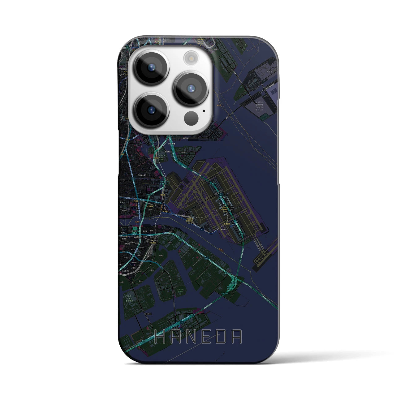 【羽田(東京都)】地図柄iPhoneケース(バックカバータイプ)