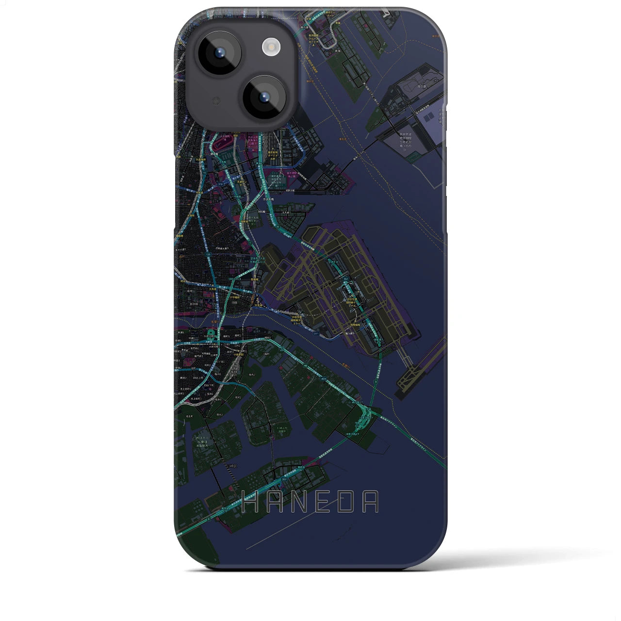 【羽田(東京都)】地図柄iPhoneケース(バックカバータイプ)