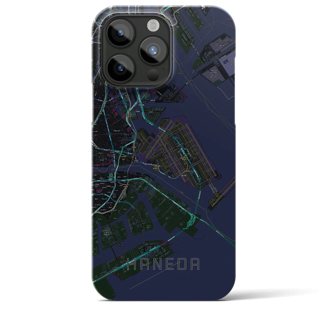 【羽田(東京都)】地図柄iPhoneケース(バックカバータイプ)