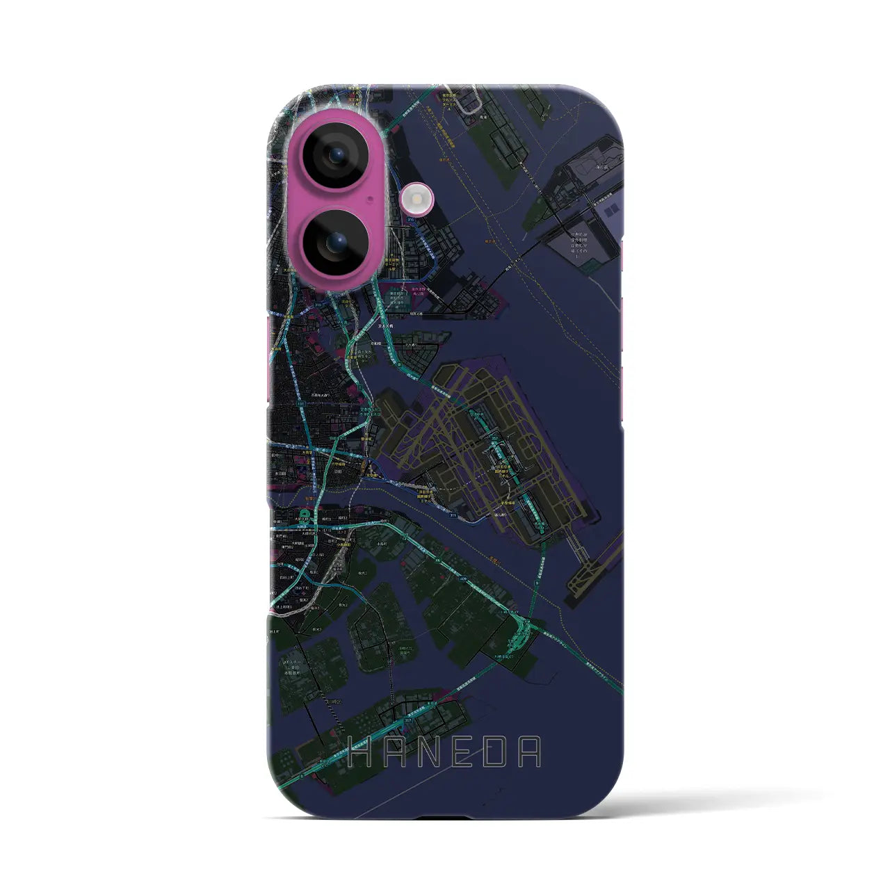 【羽田(東京都)】地図柄iPhoneケース(バックカバータイプ)