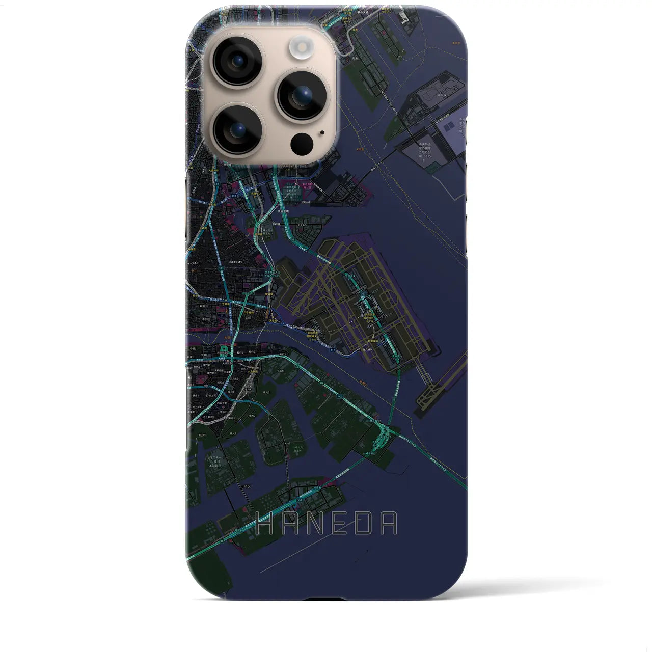 【羽田(東京都)】地図柄iPhoneケース(バックカバータイプ)