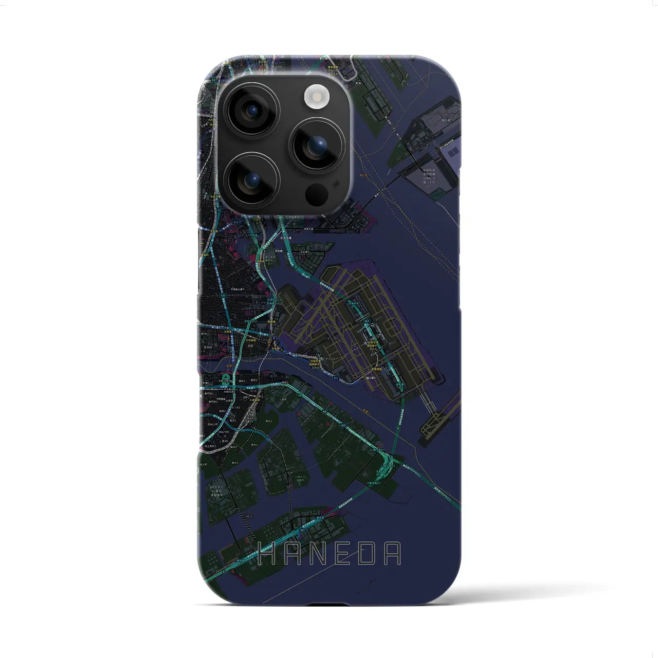 【羽田(東京都)】地図柄iPhoneケース(バックカバータイプ)