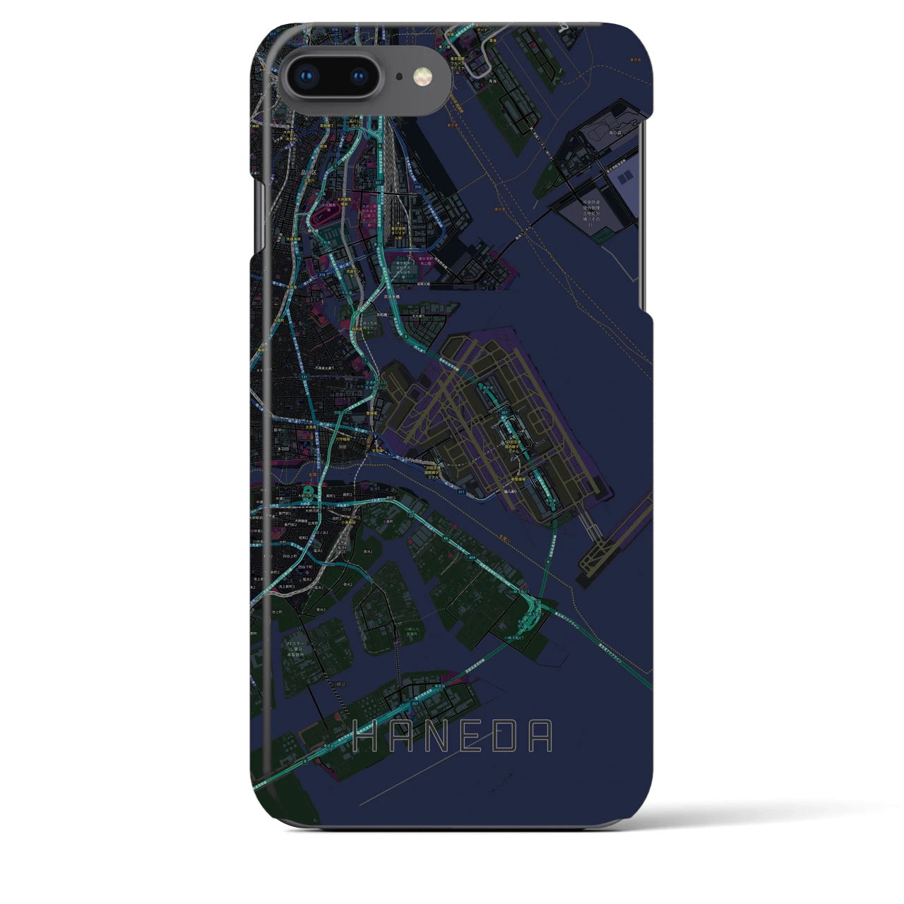 【羽田(東京都)】地図柄iPhoneケース(バックカバータイプ)