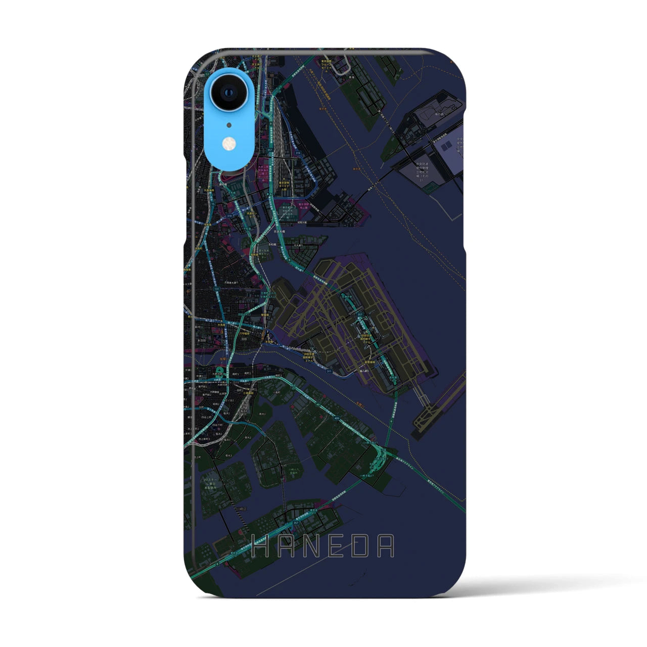 【羽田(東京都)】地図柄iPhoneケース(バックカバータイプ)