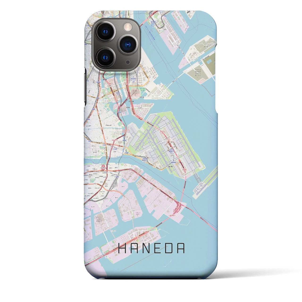 【羽田(東京都)】地図柄iPhoneケース(バックカバータイプ)
