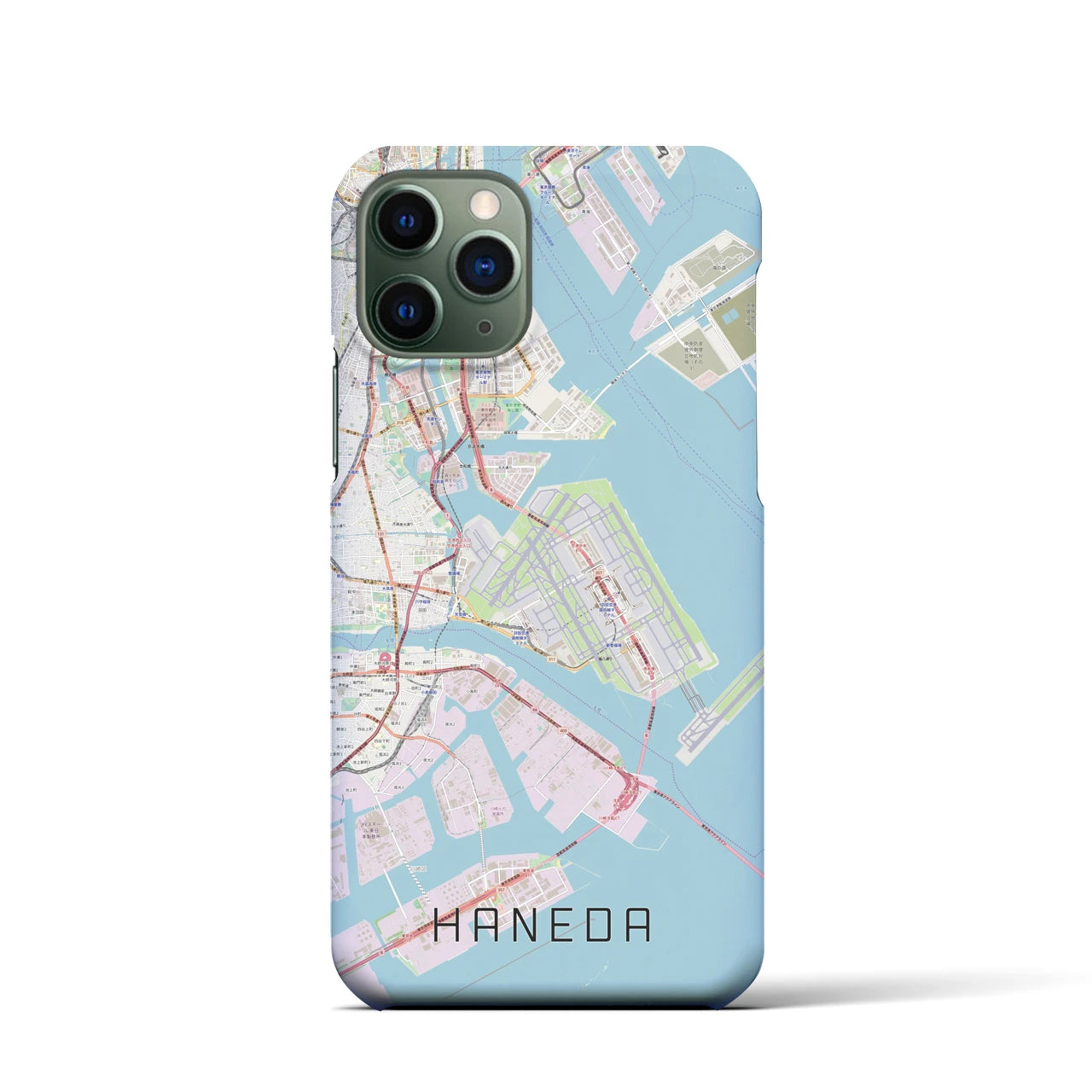 【羽田(東京都)】地図柄iPhoneケース(バックカバータイプ)