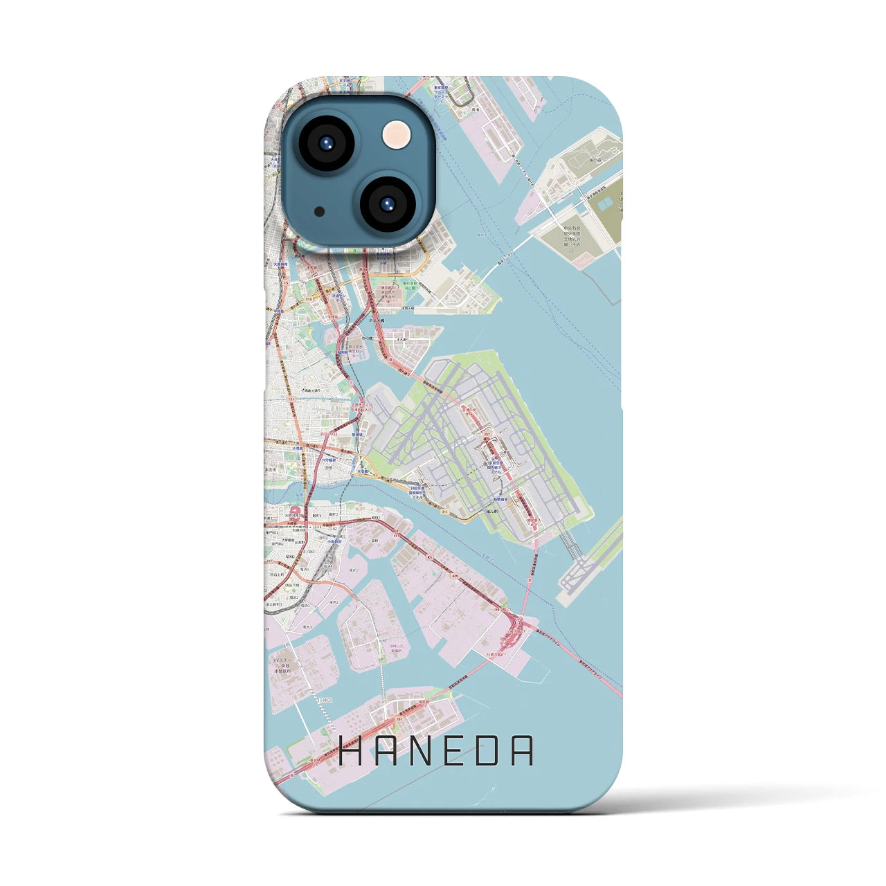 【羽田(東京都)】地図柄iPhoneケース(バックカバータイプ)