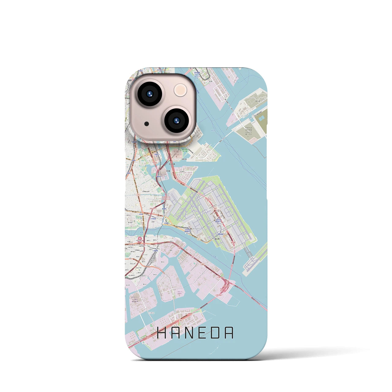 【羽田(東京都)】地図柄iPhoneケース(バックカバータイプ)