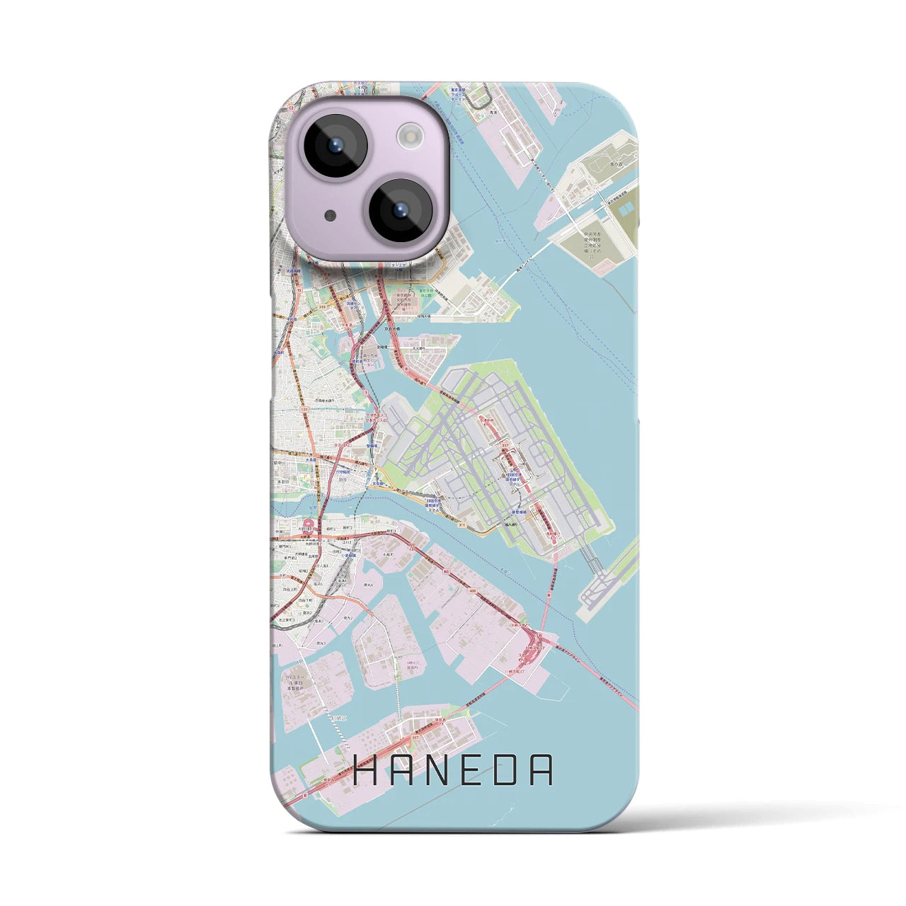 【羽田(東京都)】地図柄iPhoneケース(バックカバータイプ)