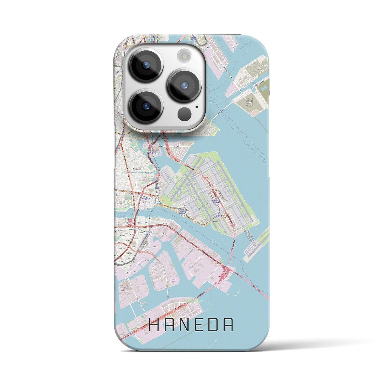 【羽田(東京都)】地図柄iPhoneケース(バックカバータイプ)