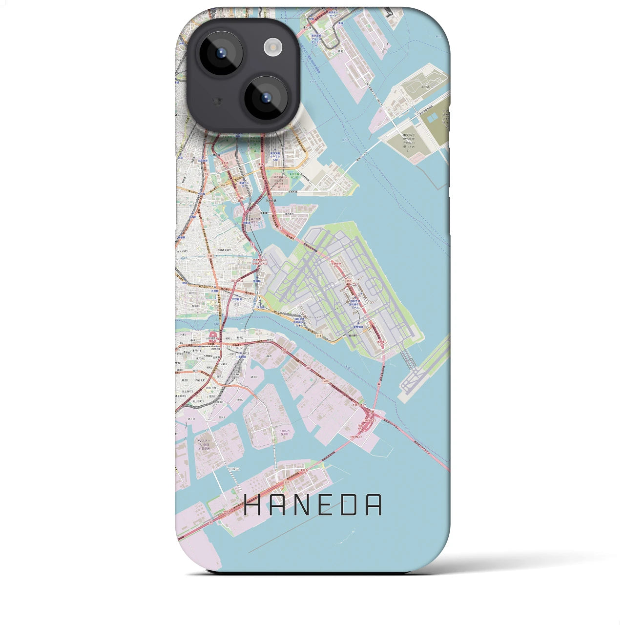 【羽田(東京都)】地図柄iPhoneケース(バックカバータイプ)