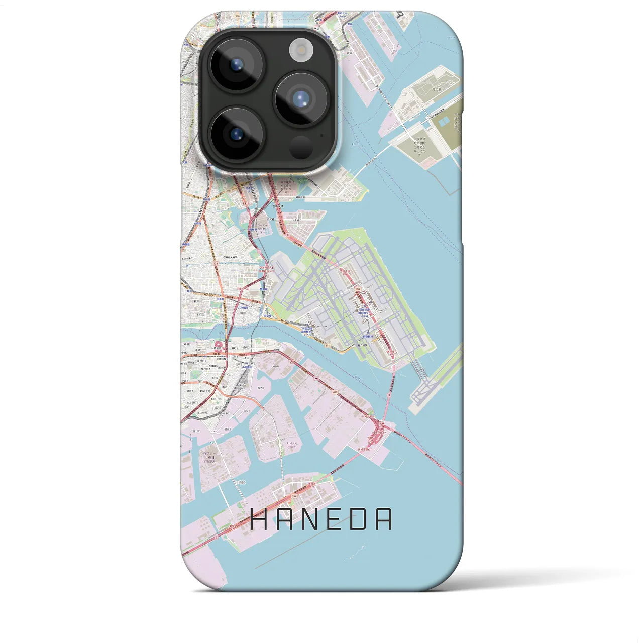 【羽田(東京都)】地図柄iPhoneケース(バックカバータイプ)