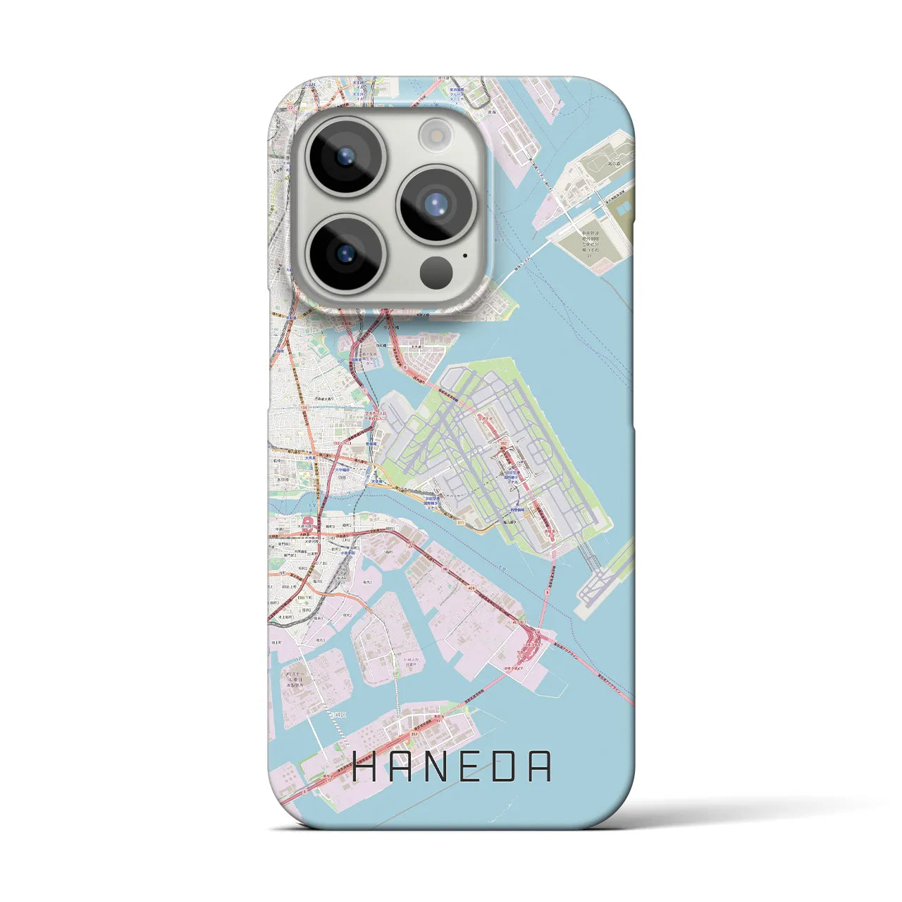 【羽田(東京都)】地図柄iPhoneケース(バックカバータイプ)