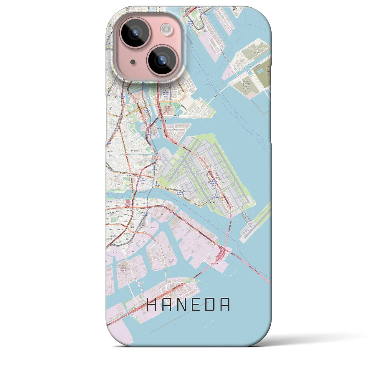 【羽田(東京都)】地図柄iPhoneケース(バックカバータイプ)