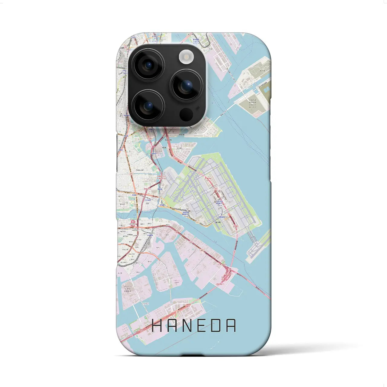 【羽田(東京都)】地図柄iPhoneケース(バックカバータイプ)