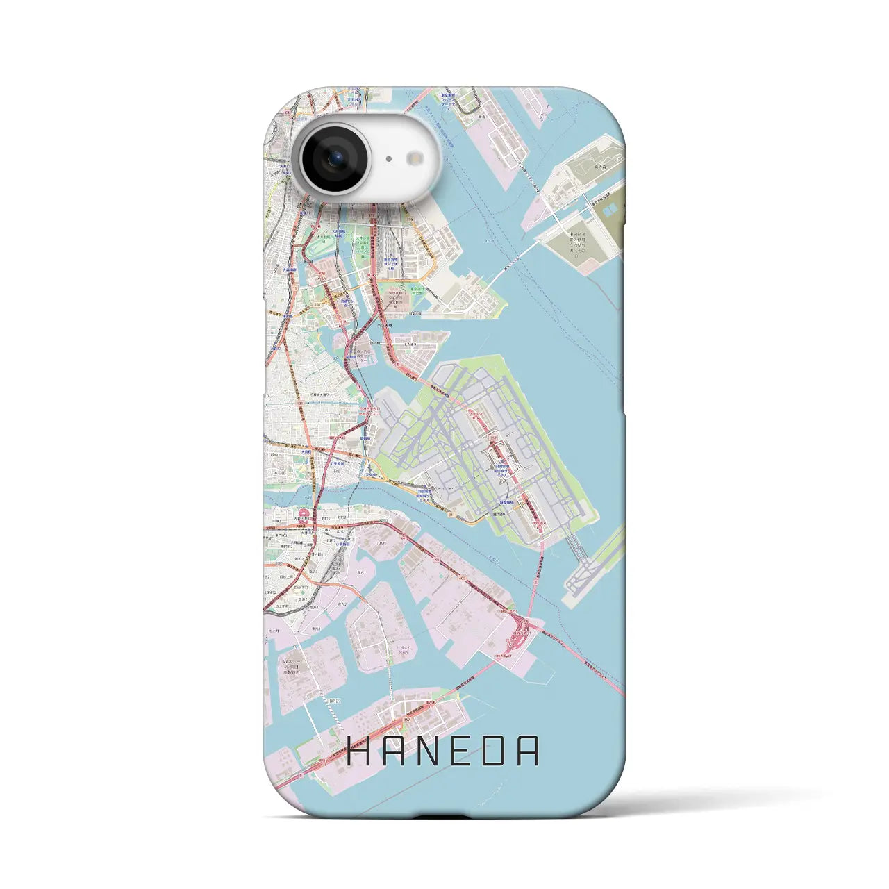 【羽田(東京都)】地図柄iPhoneケース(バックカバータイプ)
