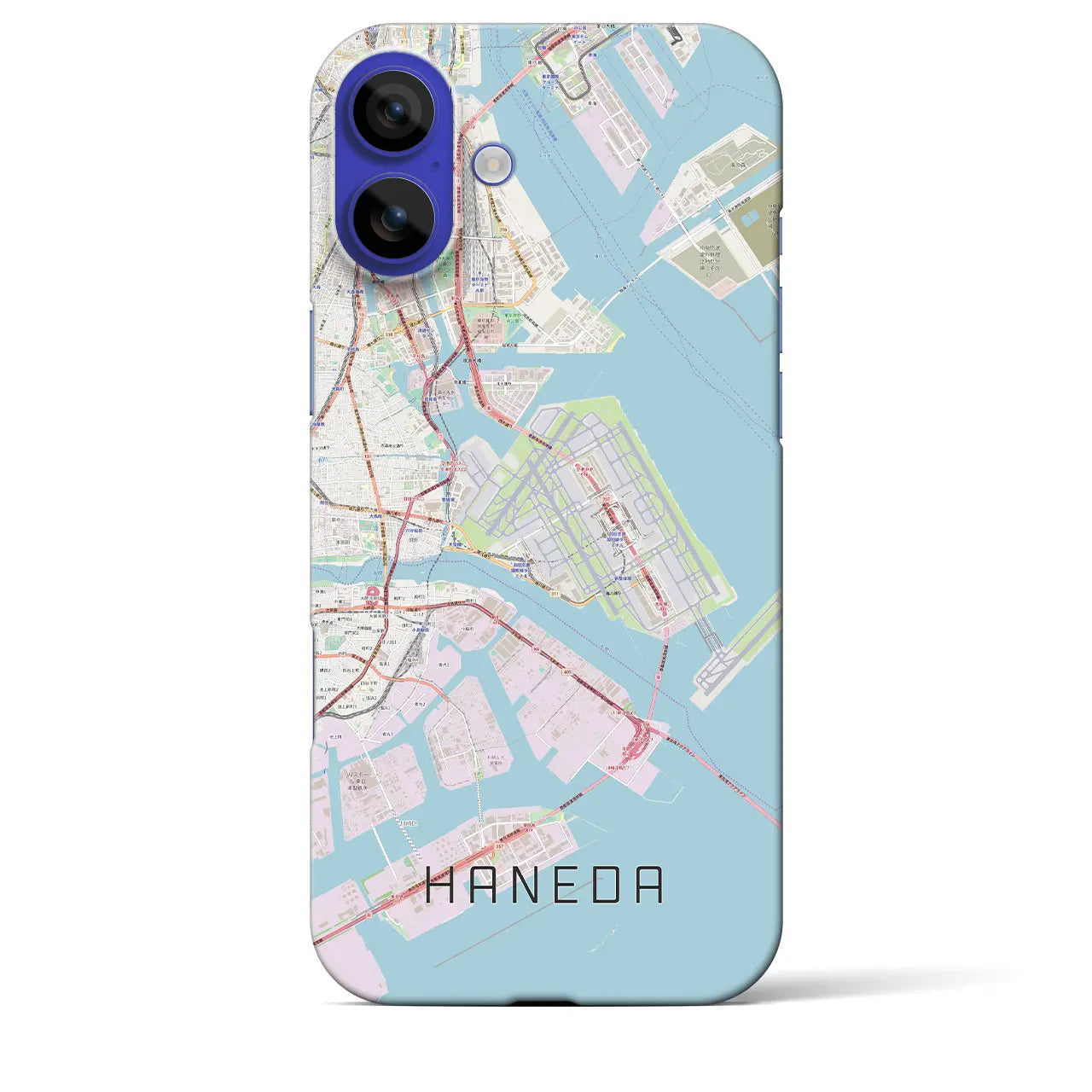 【羽田(東京都)】地図柄iPhoneケース(バックカバータイプ)ナチュラル・iPhone 16 Pro Max 用