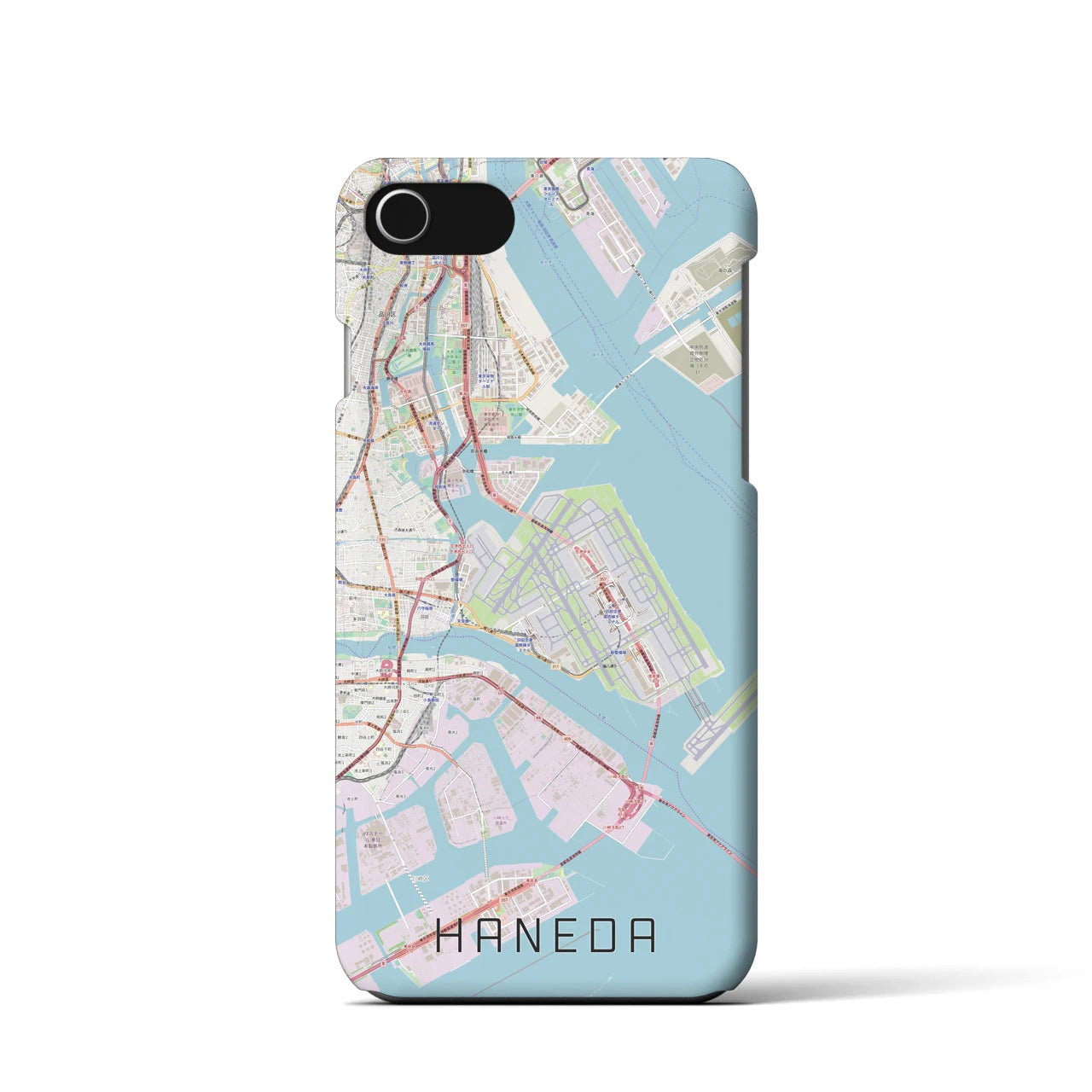 【羽田(東京都)】地図柄iPhoneケース(バックカバータイプ)