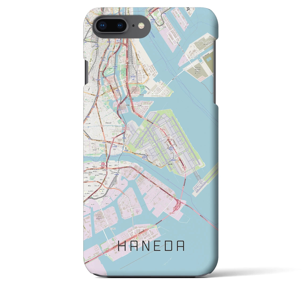 【羽田(東京都)】地図柄iPhoneケース(バックカバータイプ)