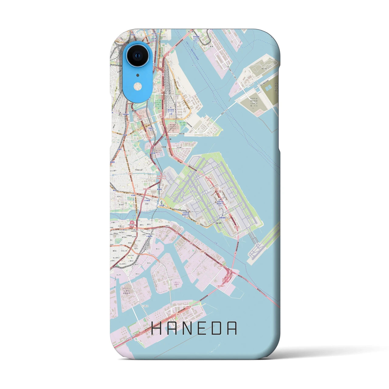 【羽田(東京都)】地図柄iPhoneケース(バックカバータイプ)