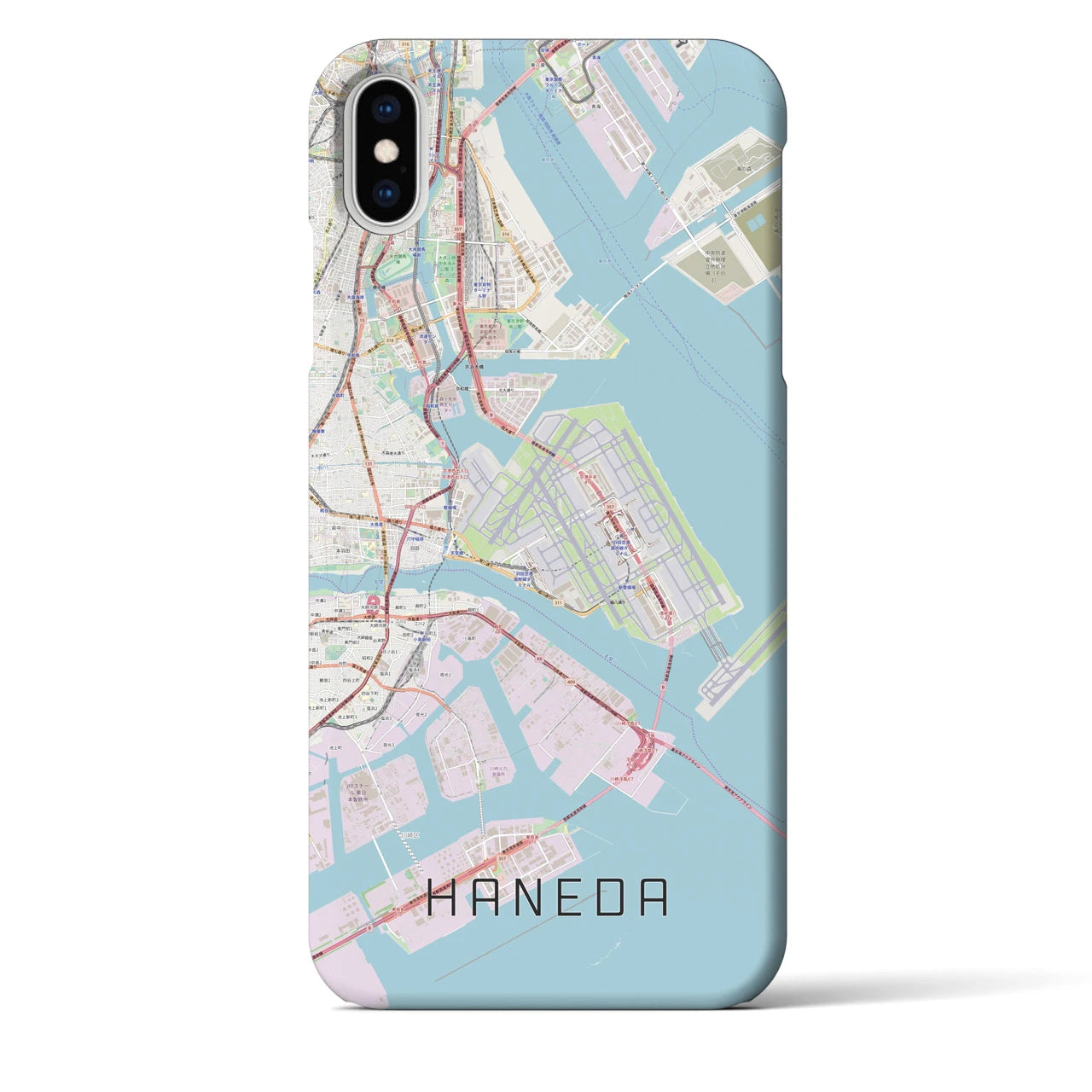 【羽田(東京都)】地図柄iPhoneケース(バックカバータイプ)