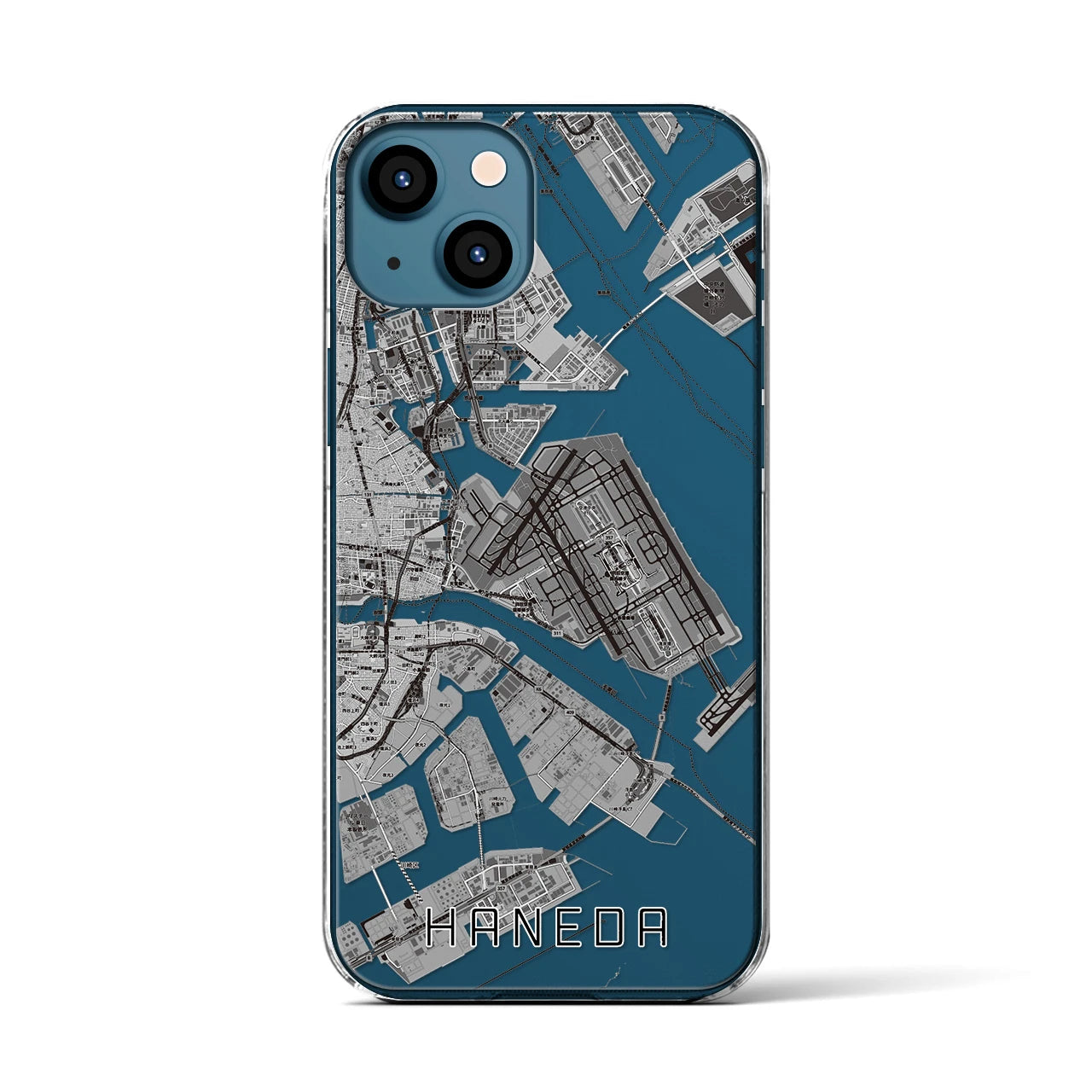 【羽田(東京都)】地図柄iPhoneケース(クリアタイプ)