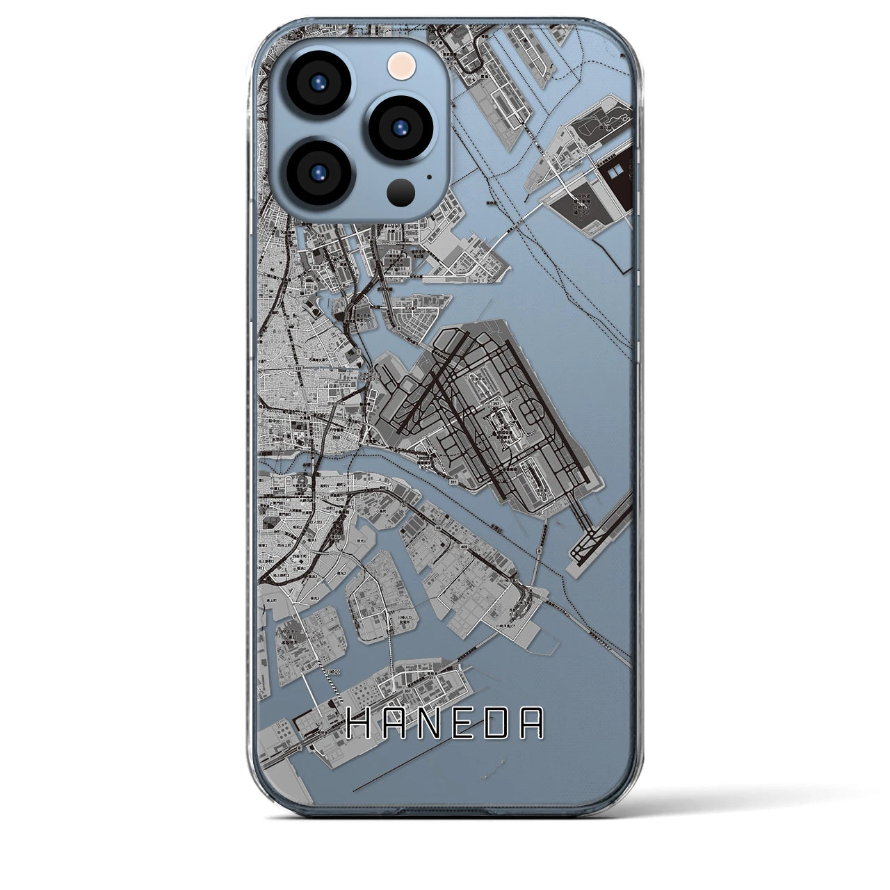 【羽田(東京都)】地図柄iPhoneケース(クリアタイプ)