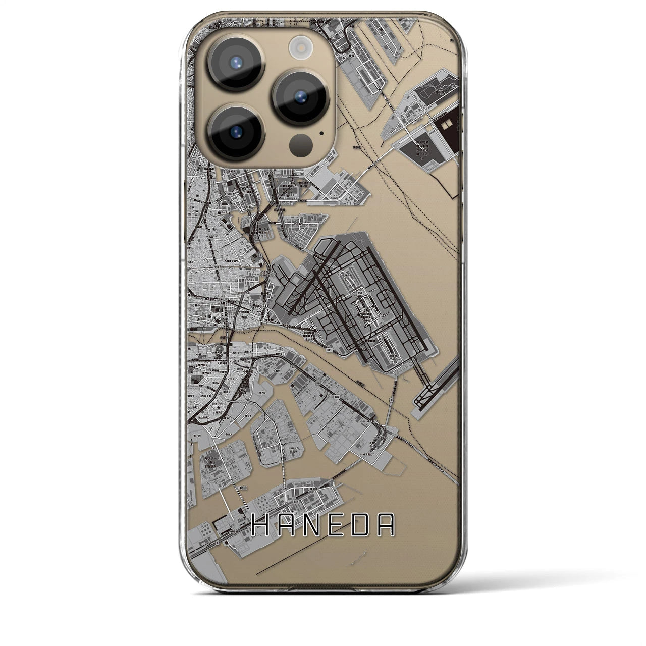 【羽田(東京都)】地図柄iPhoneケース(クリアタイプ)