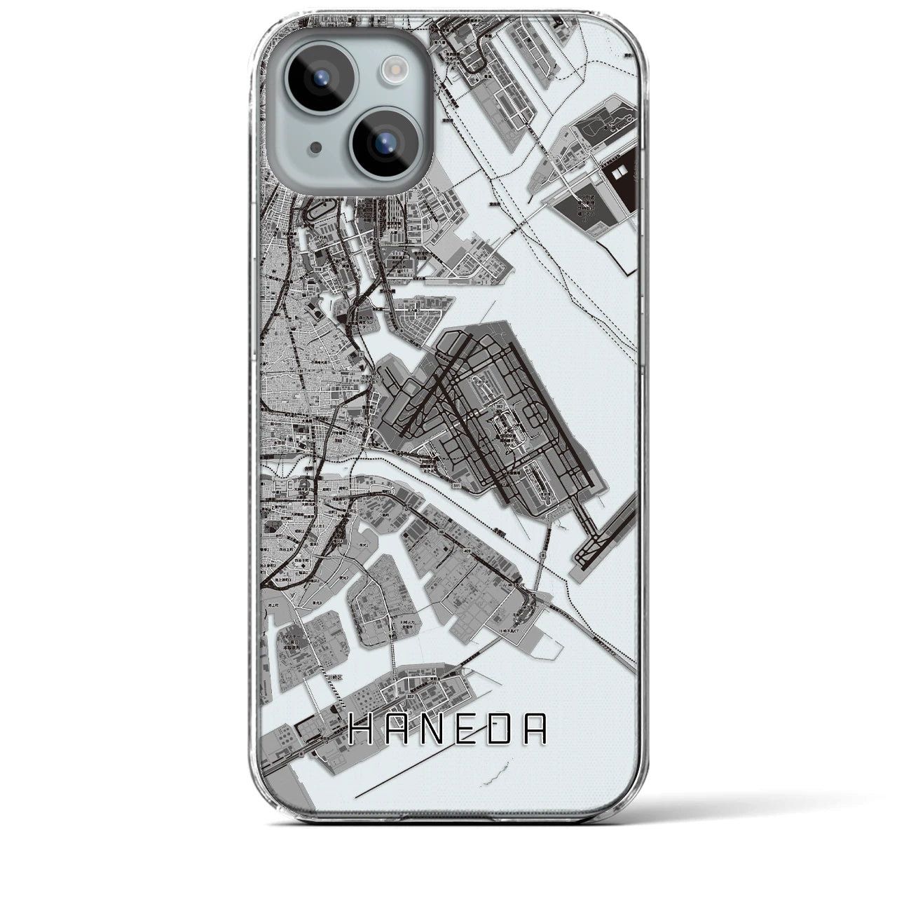【羽田(東京都)】地図柄iPhoneケース(クリアタイプ)