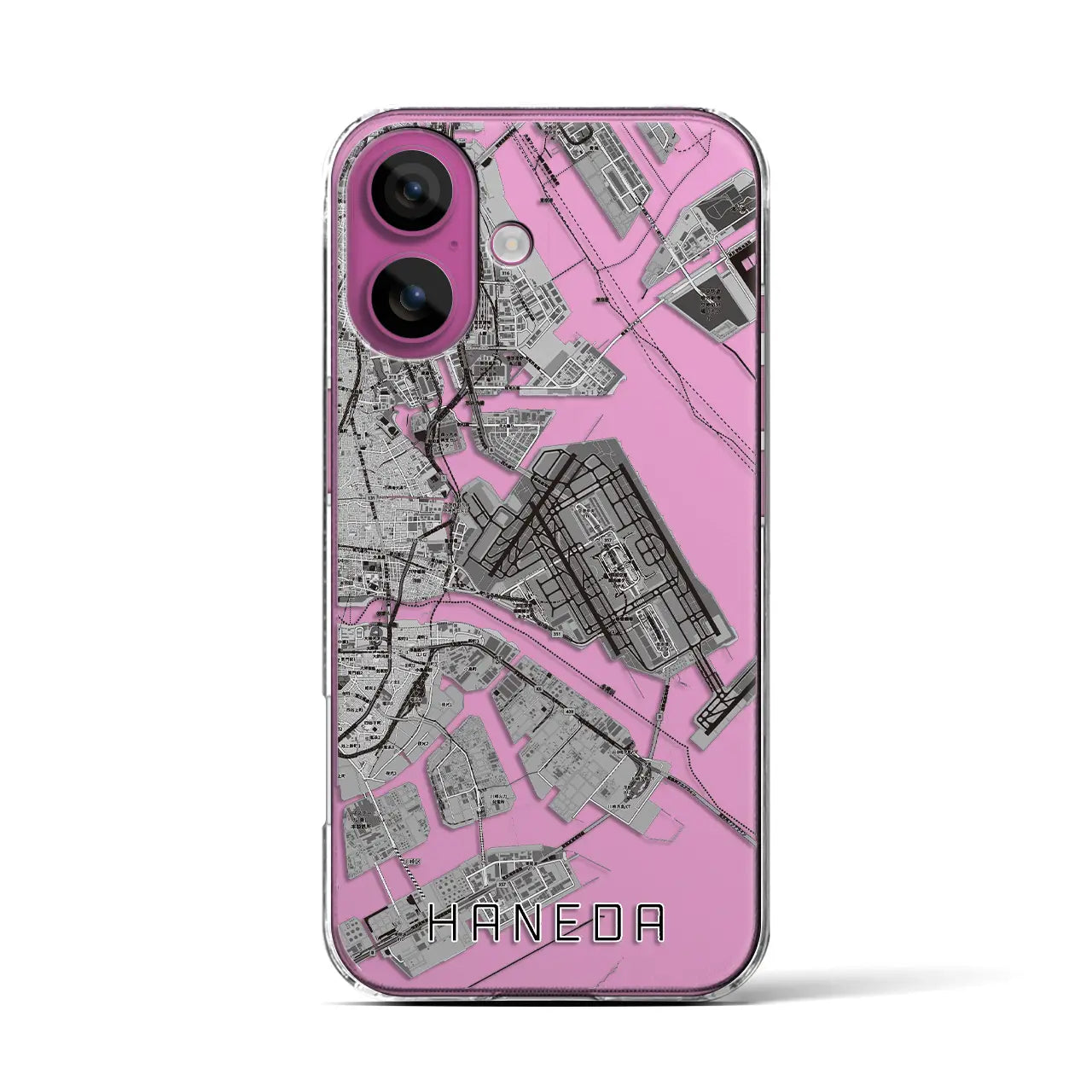 【羽田(東京都)】地図柄iPhoneケース(クリアタイプ)