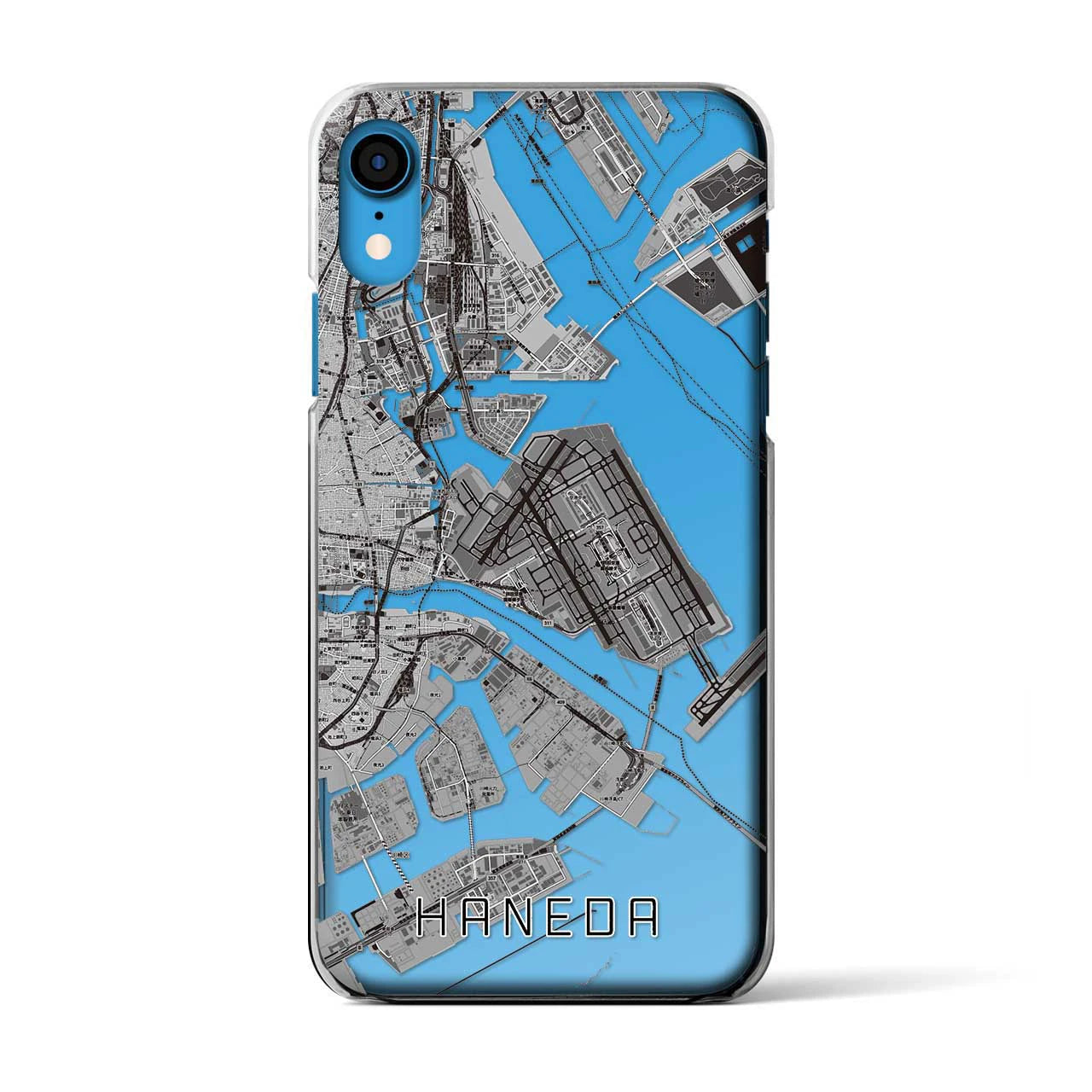 【羽田(東京都)】地図柄iPhoneケース(クリアタイプ)