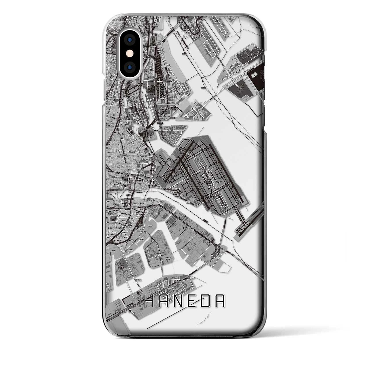 【羽田(東京都)】地図柄iPhoneケース(クリアタイプ)