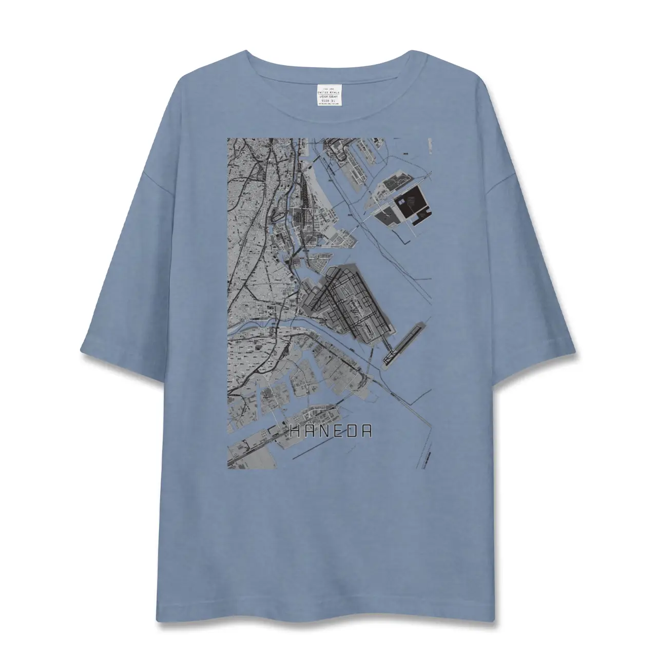 【羽田(東京都)】地図柄ビッグシルエットTシャツ