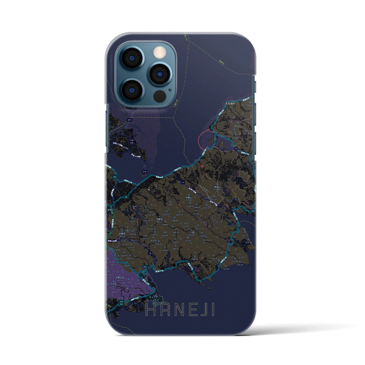 【羽地(沖縄県)】地図柄iPhoneケース(バックカバータイプ)