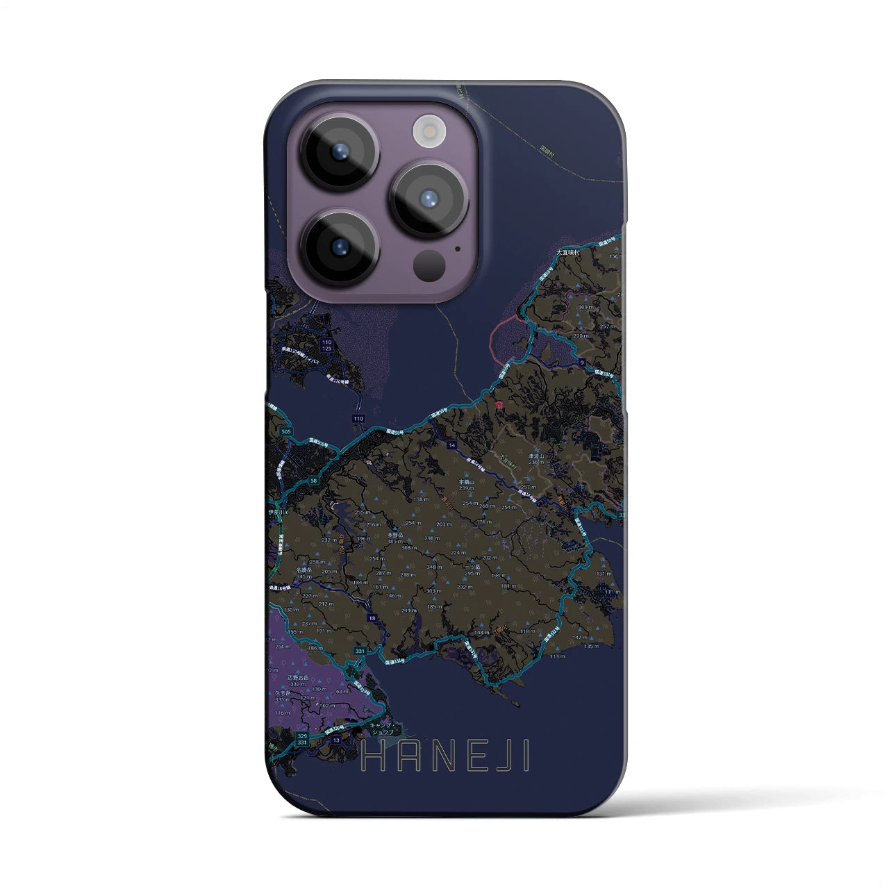 【羽地(沖縄県)】地図柄iPhoneケース(バックカバータイプ)