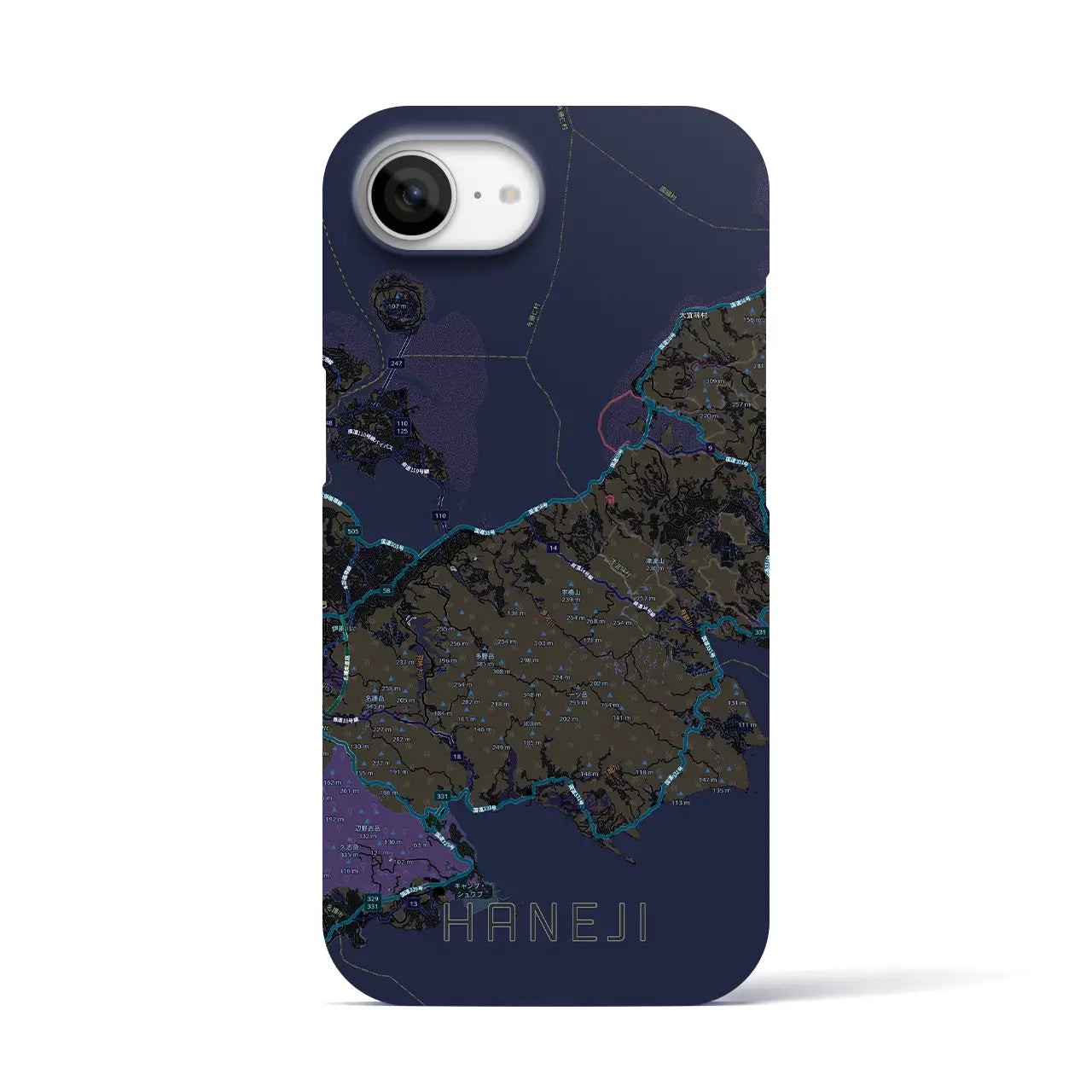 【羽地(沖縄県)】地図柄iPhoneケース(バックカバータイプ)