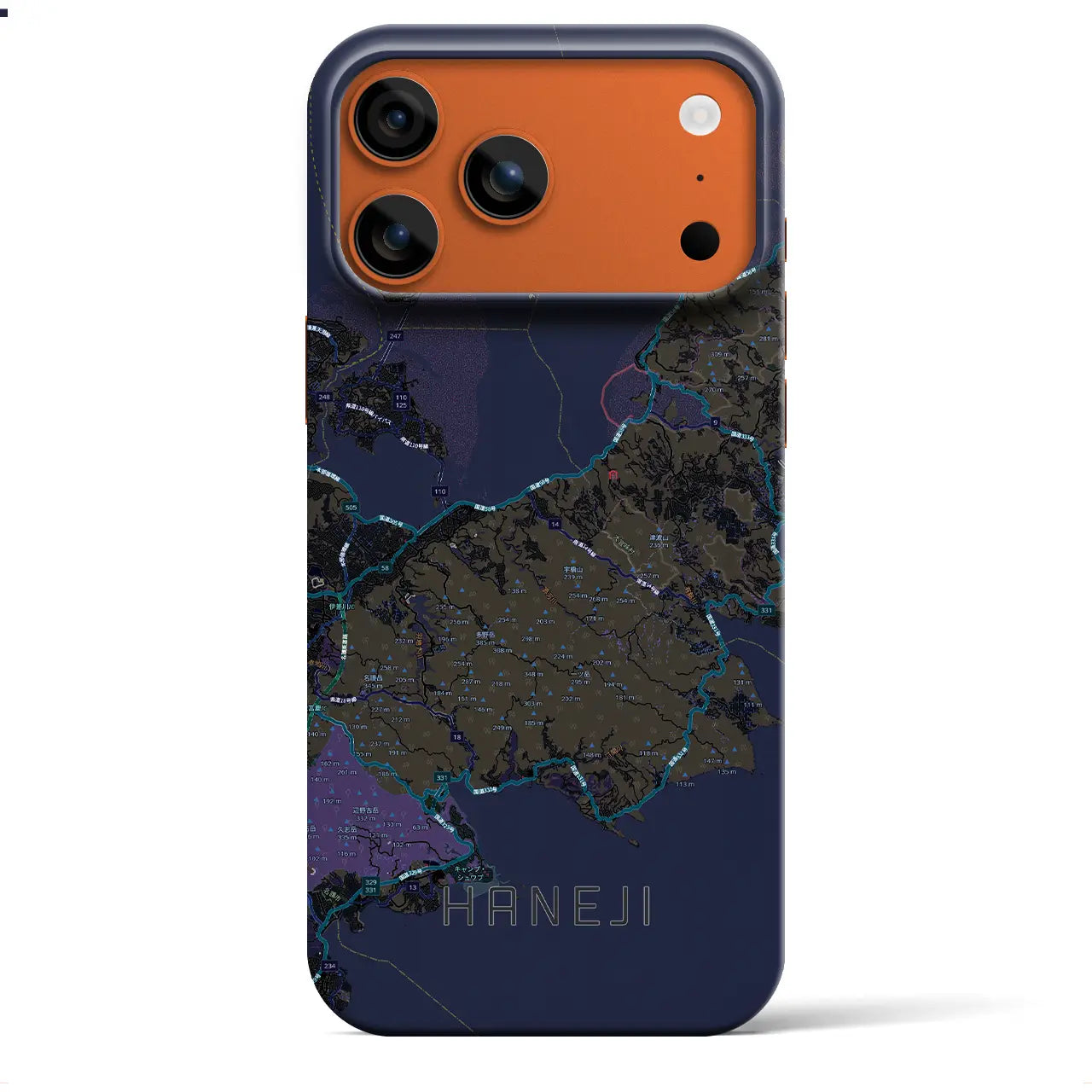 【羽地(沖縄県)】地図柄iPhoneケース(バックカバータイプ)