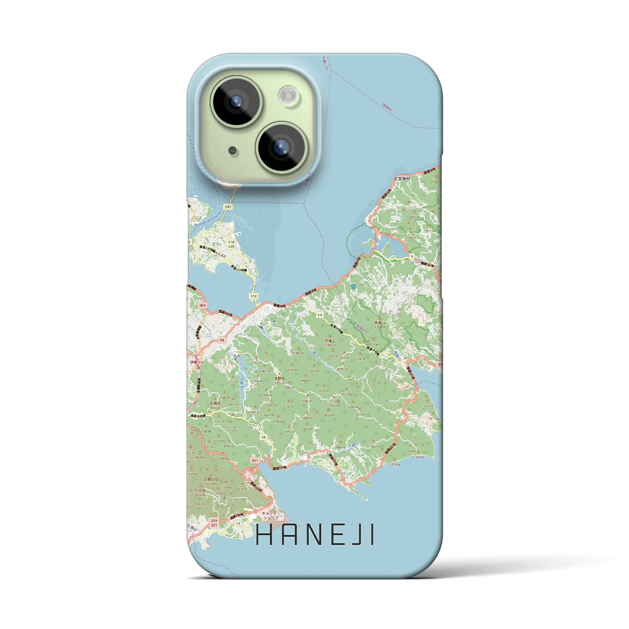 【羽地(沖縄県)】地図柄iPhoneケース(バックカバータイプ)