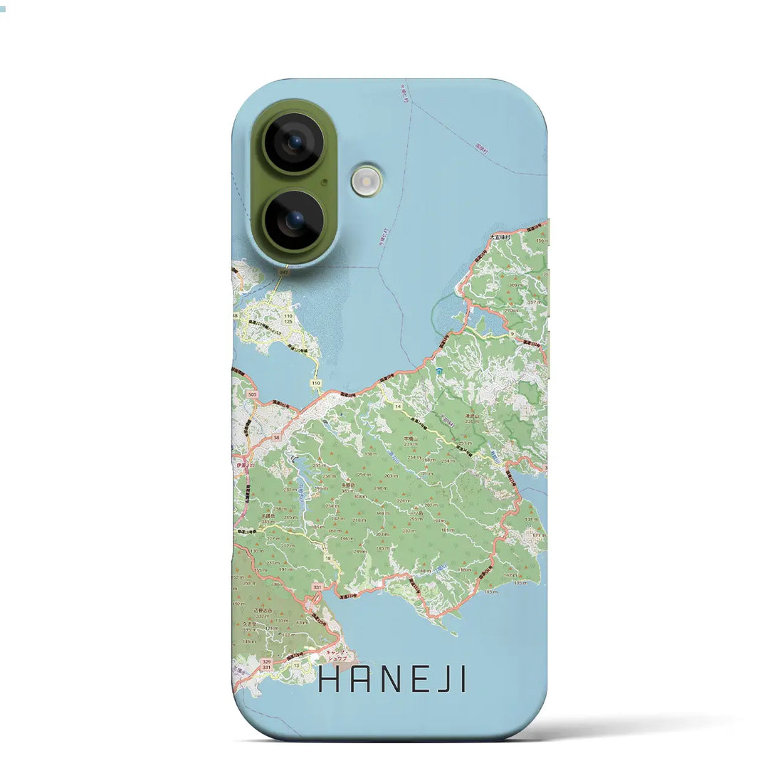 【羽地(沖縄県)】地図柄iPhoneケース(バックカバータイプ)ナチュラル・iPhone 17 Pro Max 用