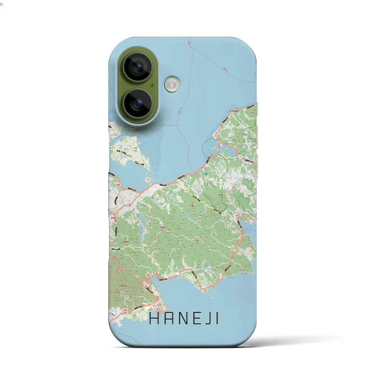 【羽地(沖縄県)】地図柄iPhoneケース(バックカバータイプ)ナチュラル・iPhone 17 Pro Max 用