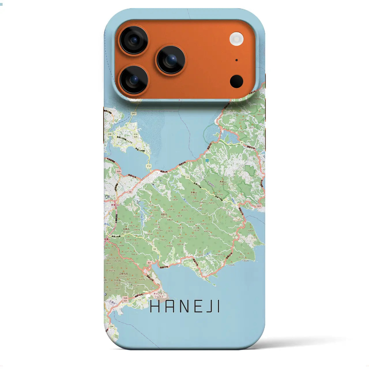 【羽地(沖縄県)】地図柄iPhoneケース(バックカバータイプ)