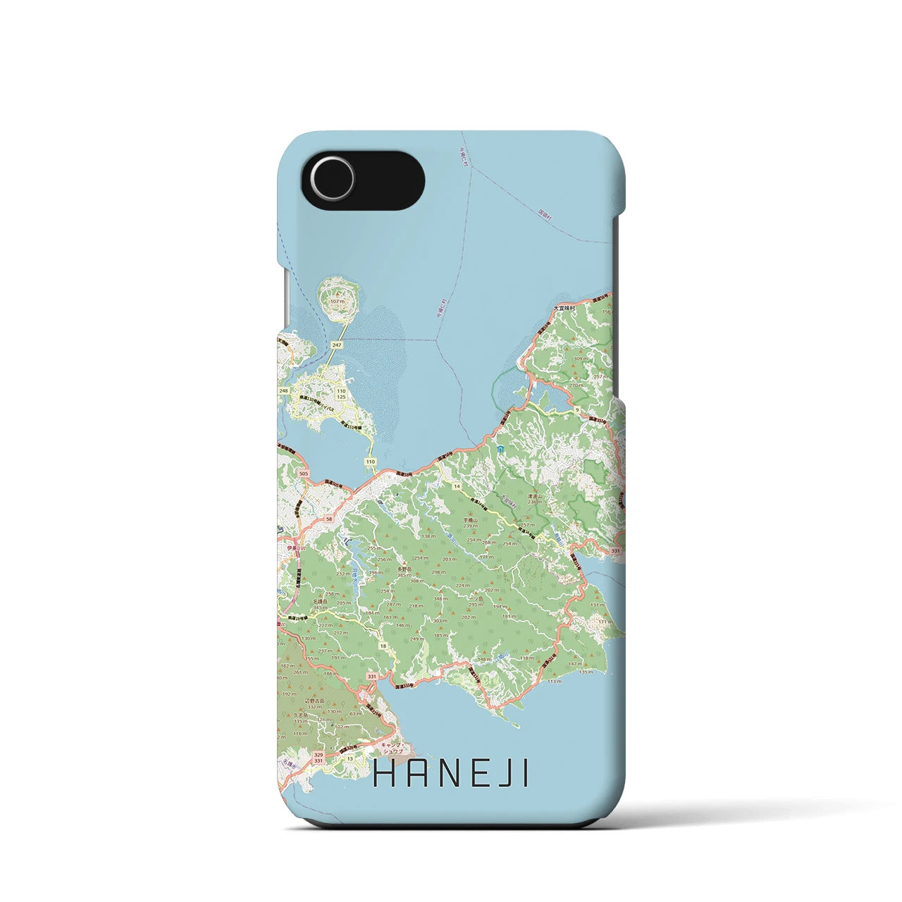 【羽地(沖縄県)】地図柄iPhoneケース(バックカバータイプ)