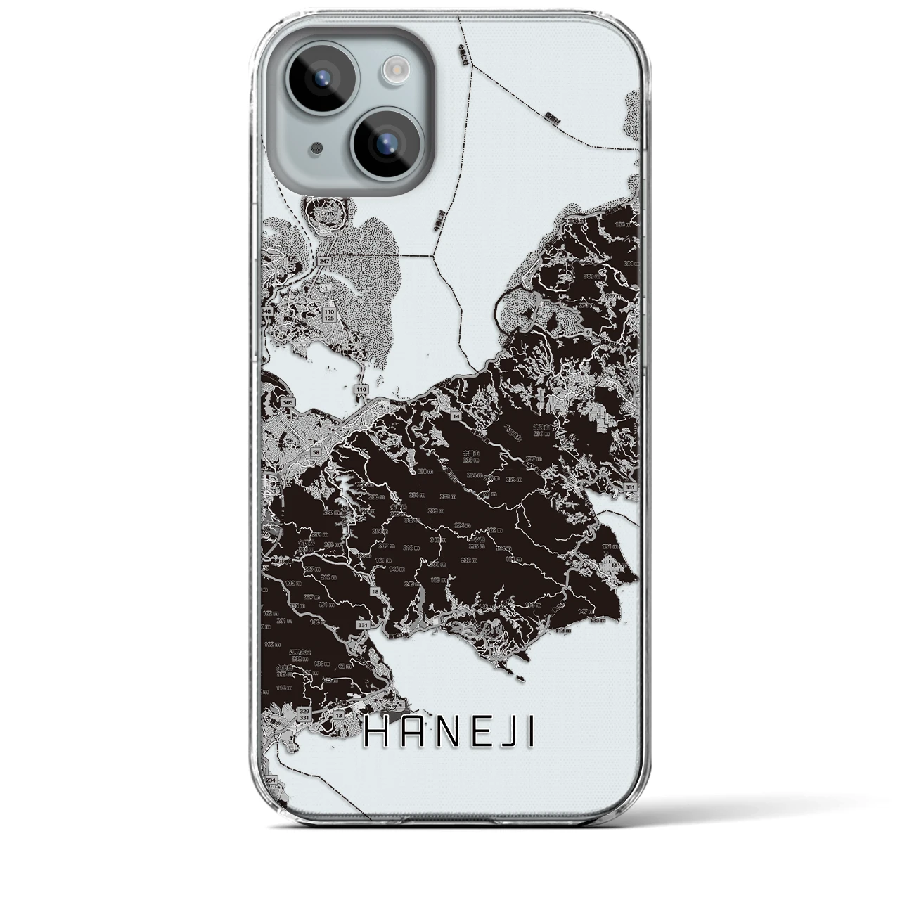 【羽地(沖縄県)】地図柄iPhoneケース(クリアタイプ)