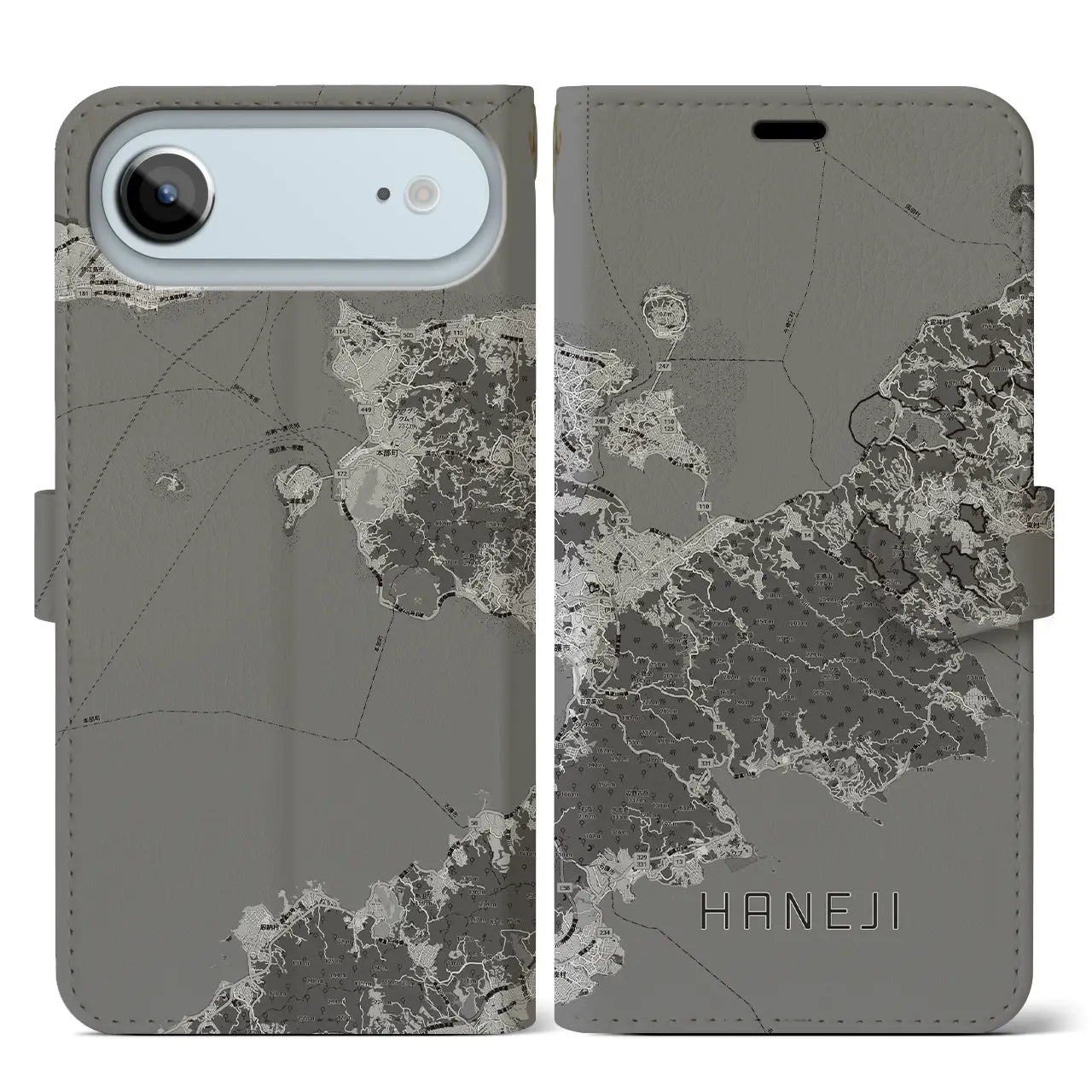 【羽地(沖縄県)】地図柄iPhoneケース(手帳タイプ)