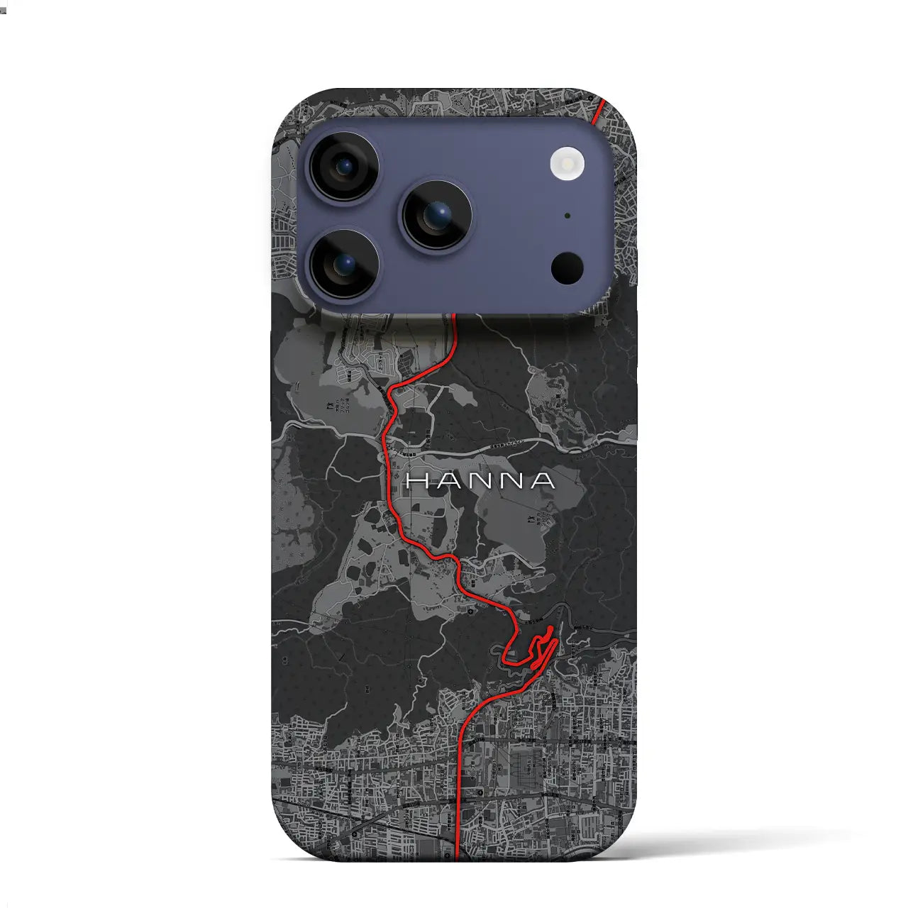 【阪奈(大阪府)】スカイラインiPhoneケース(バックカバータイプ)チャコール・iPhone 17 Pro Max 用