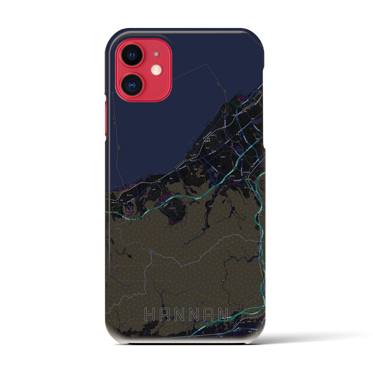 【阪南(大阪府)】地図柄iPhoneケース(バックカバータイプ)