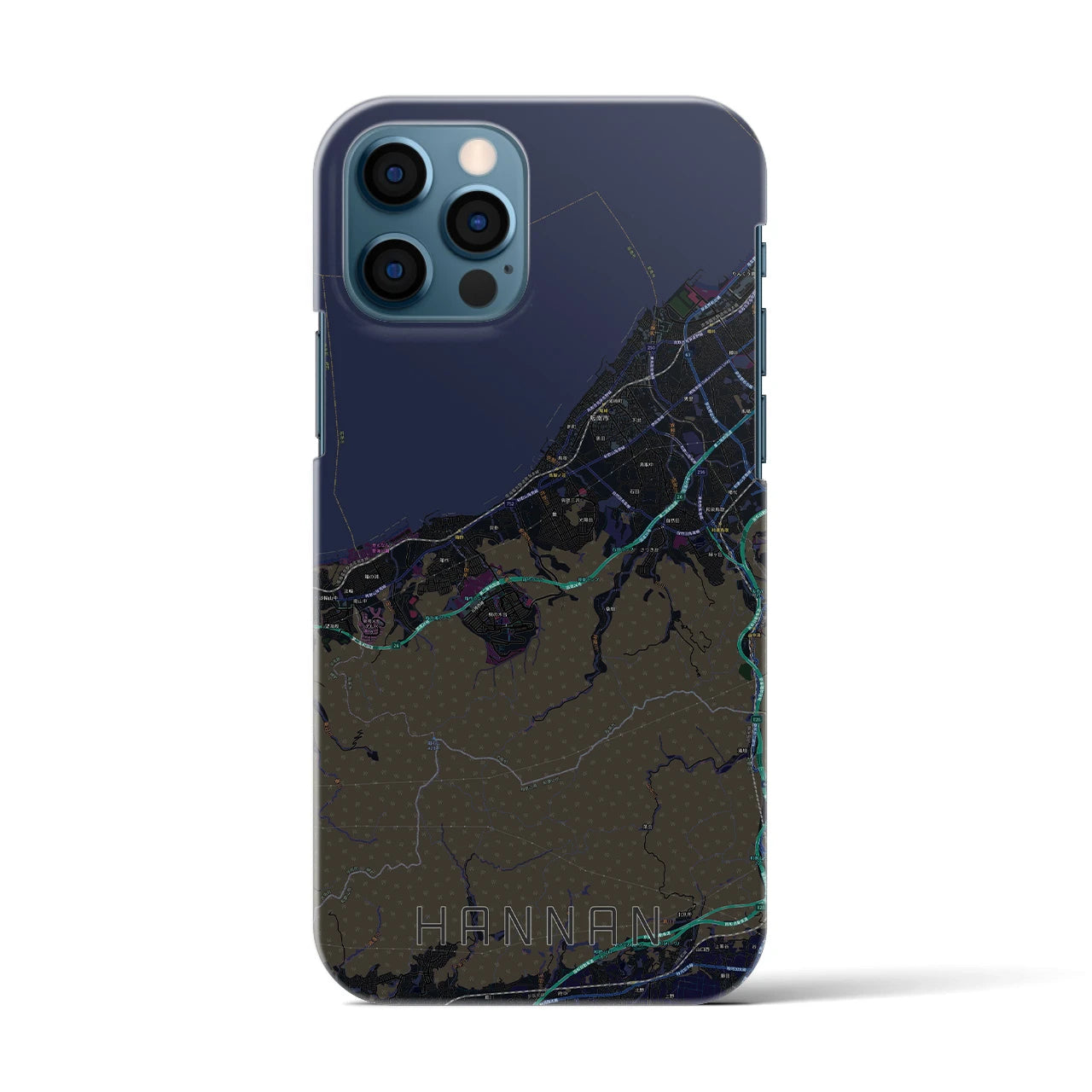 【阪南(大阪府)】地図柄iPhoneケース(バックカバータイプ)