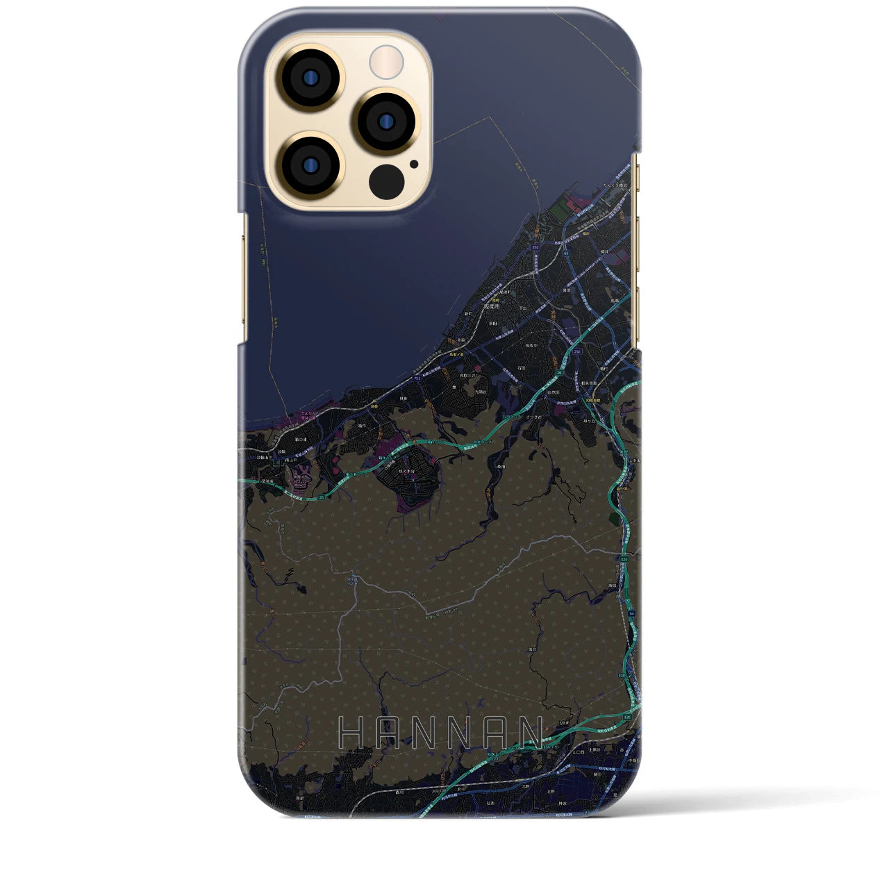 【阪南(大阪府)】地図柄iPhoneケース(バックカバータイプ)